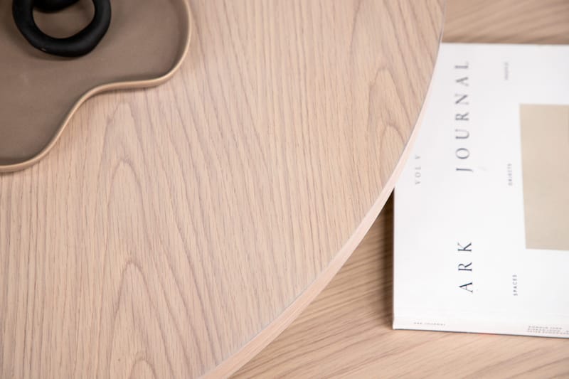 Sofabordssæt Saltø 2 stk. Runde 85 cm/65 cm Træ Hvid - Hvid - Møbler - Borde - Sofabord