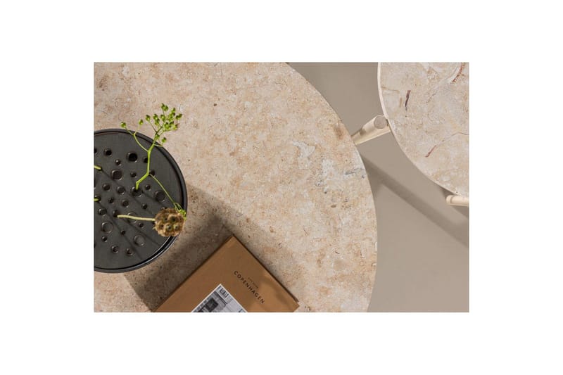 Sofabordssæt VIND Sandhamn 2 stk Runde 70 cm/40 cm Beige - Møbler - Borde - Sofabord