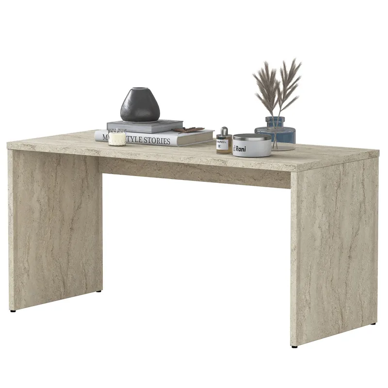 Sofabordssæt Wallxpert Cleo Shelf (90 x 44,8 x 40 cm) Travertin - Travertin - Møbler - Borde - Sofabord