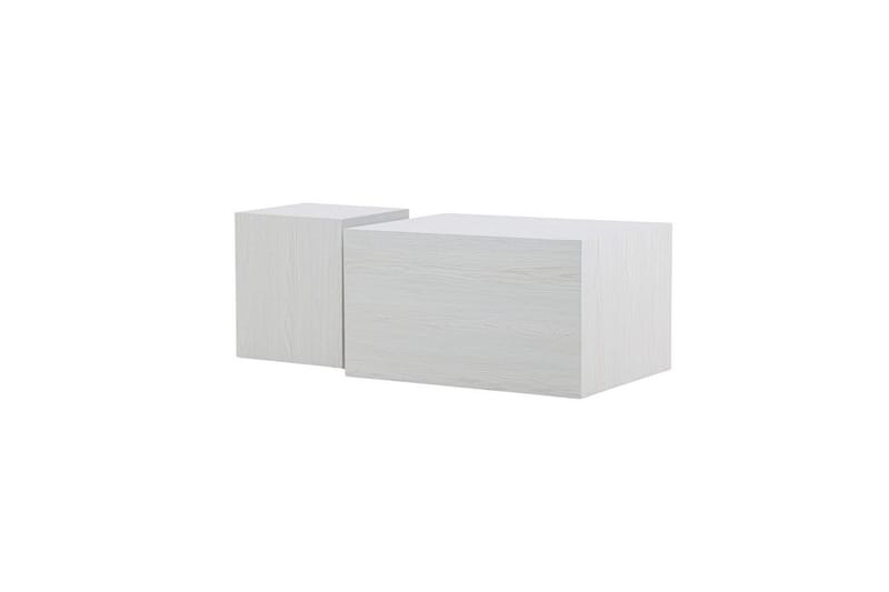 Sofabordssæt York 2 stk 60x80 cm/40x40 cm Hvid - Hvid - Møbler - Borde - Sofabord