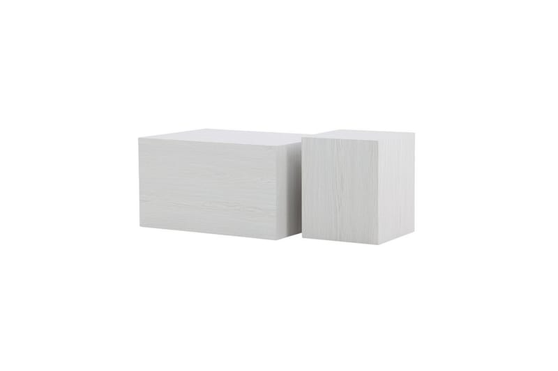 Sofabordssæt York 2 stk 60x80 cm/40x40 cm Hvid - Hvid - Møbler - Borde - Sofabord