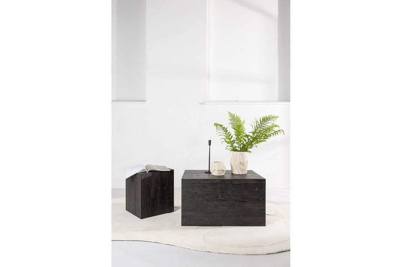 Sofabordssæt York 2 stk 60x80 cm/40x40 cm Mokka - Mokka - Møbler - Borde - Sofabord