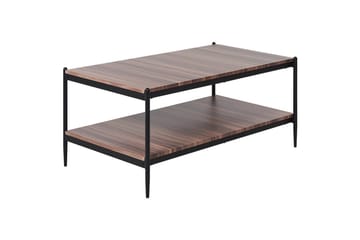 Soffbord Beliani Avoca Dark wood||Black - Møbler - Borde - Sofabord
