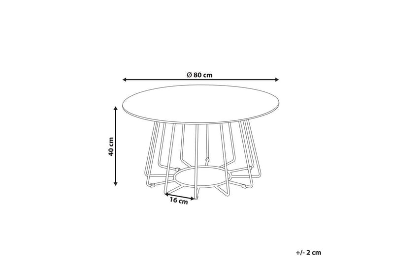 Soffbord Beliani Bernie Svart/Vit Black||White - Møbler - Borde - Sofabord