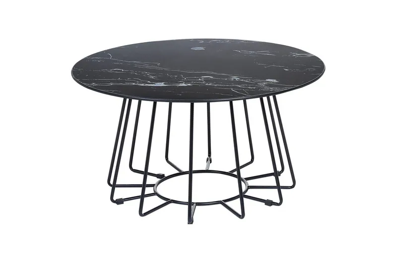 Soffbord Beliani Bernie Svart/Vit Black||White - Møbler - Borde - Sofabord