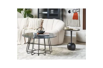Soffbord Beliani Bernie Svart/Vit Black||White - Møbler - Borde - Sofabord