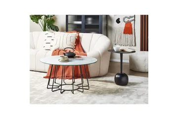 Soffbord Beliani Bernie Svart/Vit White||Black - Møbler - Borde - Sofabord