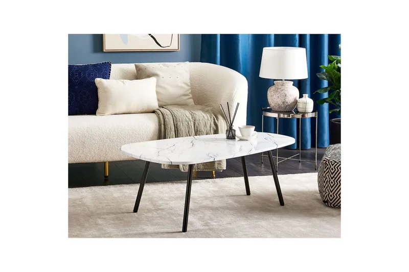 Soffbord Beliani Biddle White||Black - Møbler - Borde - Sofabord