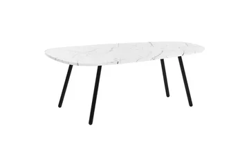 Soffbord Beliani Biddle White||Black - Møbler - Borde - Sofabord