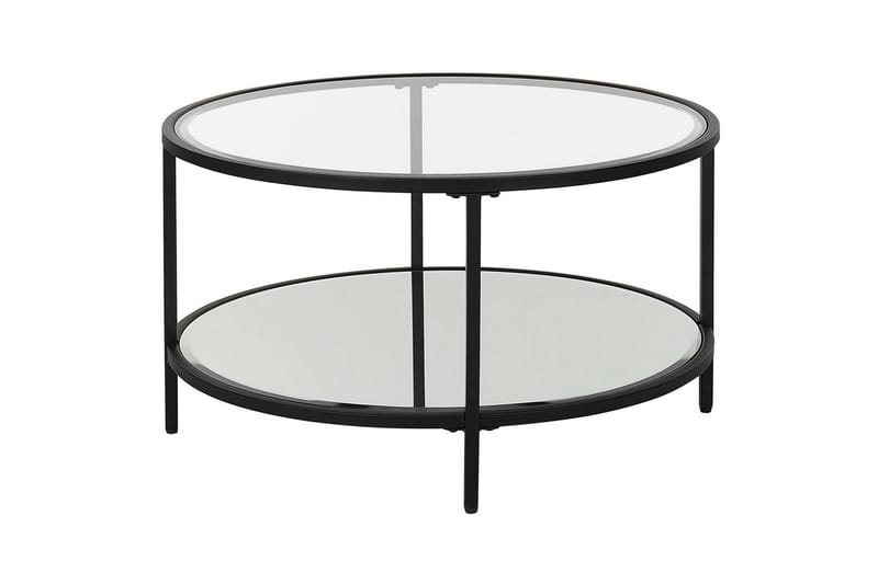 Soffbord Beliani Birney Guld/transparent Black||Transparent - Møbler - Borde - Sofabord