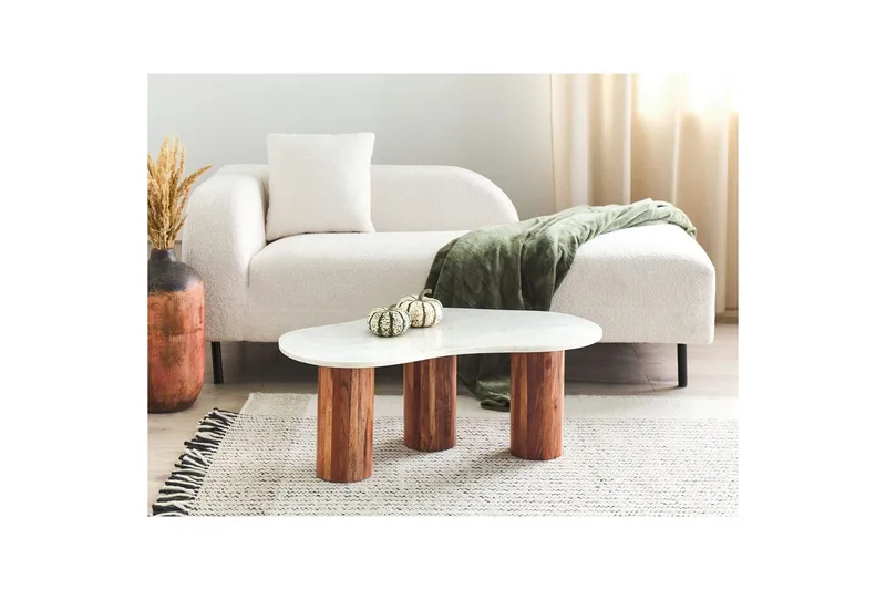 Soffbord Beliani Casablanca White||Light wood - Møbler - Borde - Sofabord