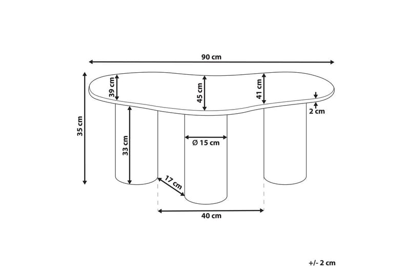 Soffbord Beliani Casablanca White||Light wood - Møbler - Borde - Sofabord