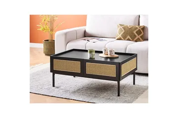 Soffbord Beliani Cullen Black||Light wood - Møbler - Borde - Sofabord