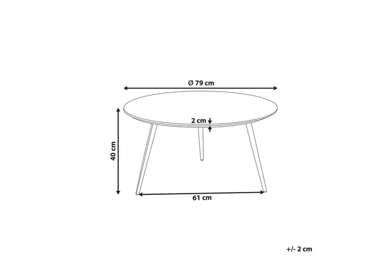 Soffbord Beliani Effie Grå White||Black - Møbler - Borde - Sofabord