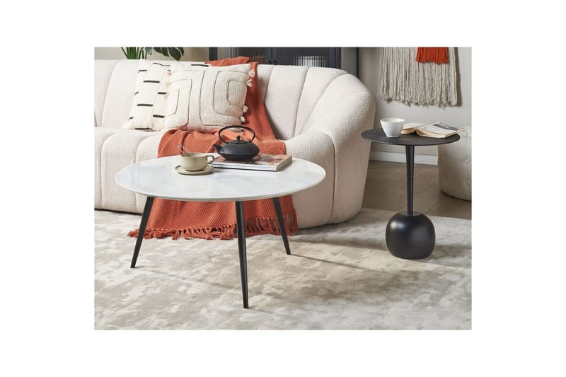 Soffbord Beliani Effie Grå White||Black - Møbler - Borde - Sofabord