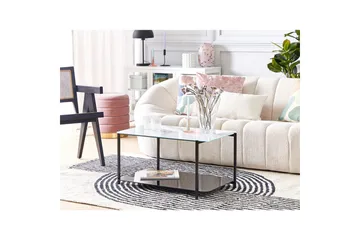 Soffbord Beliani Gloster Black||White - Møbler - Borde - Sofabord