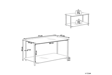 Soffbord Beliani Gloster Black||White - Møbler - Borde - Sofabord