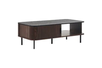 Soffbord Beliani Jose Dark wood||Black - Møbler - Borde - Sofabord