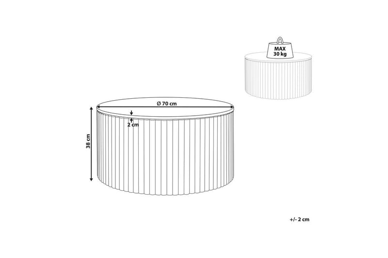 Soffbord Beliani Kirkwood Ljus trä Black - Møbler - Borde - Sofabord