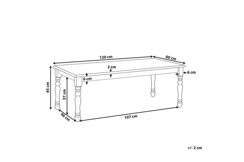 Soffbord Beliani Kokomo White - Møbler - Borde - Sofabord