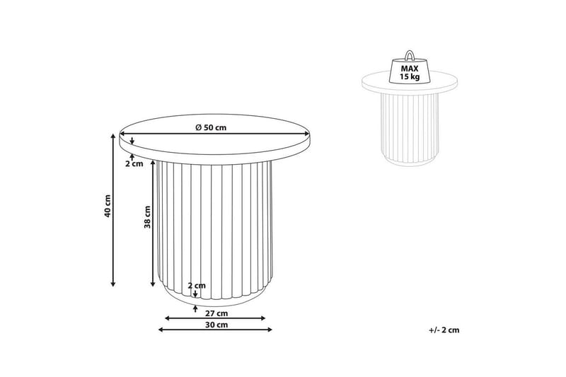 Soffbord Beliani Lemont Ljus trä Black - Møbler - Borde - Sofabord