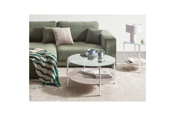 Soffbord Beliani Lovell Guld/ljust trä Silver||Light wood - Møbler - Borde - Sofabord