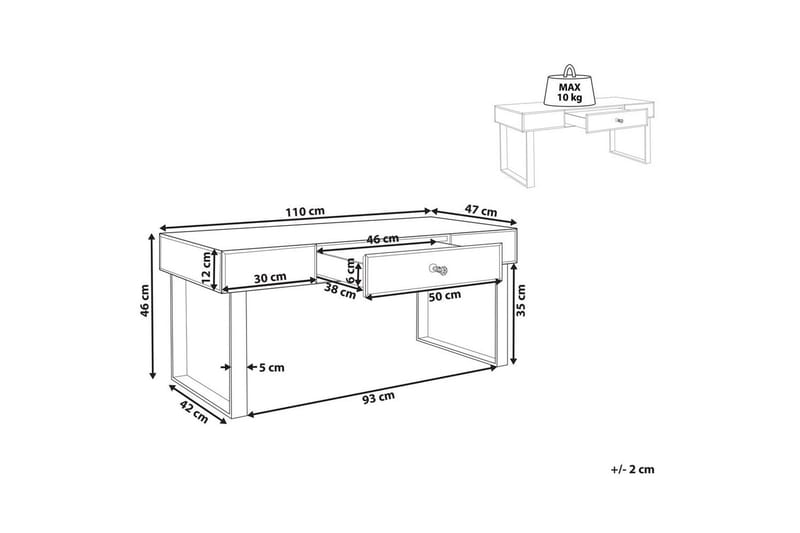 Soffbord Beliani Nesle Silver - Møbler - Borde - Sofabord
