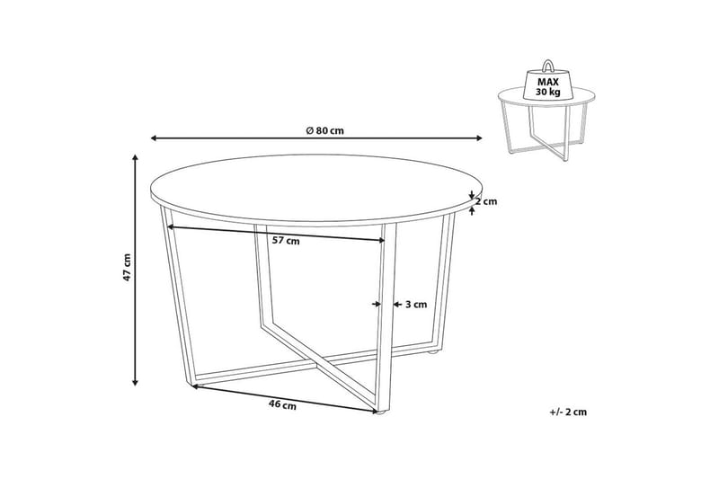 Soffbord Beliani Orick Dark wood||Black - Møbler - Borde - Sofabord