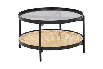 Soffbord Beliani Reno Black||Light wood - Møbler - Borde - Sofabord