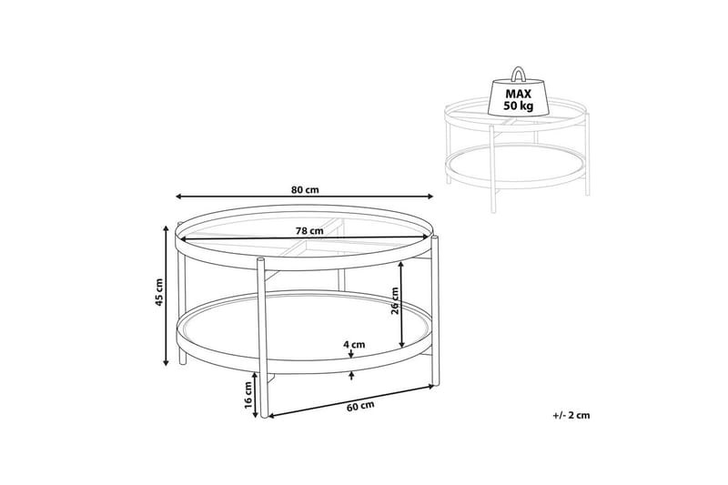 Soffbord Beliani Reno Black||Light wood - Møbler - Borde - Sofabord