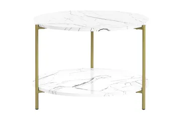 Soffbord Beliani Reva White||GOLD - Møbler - Borde - Sofabord