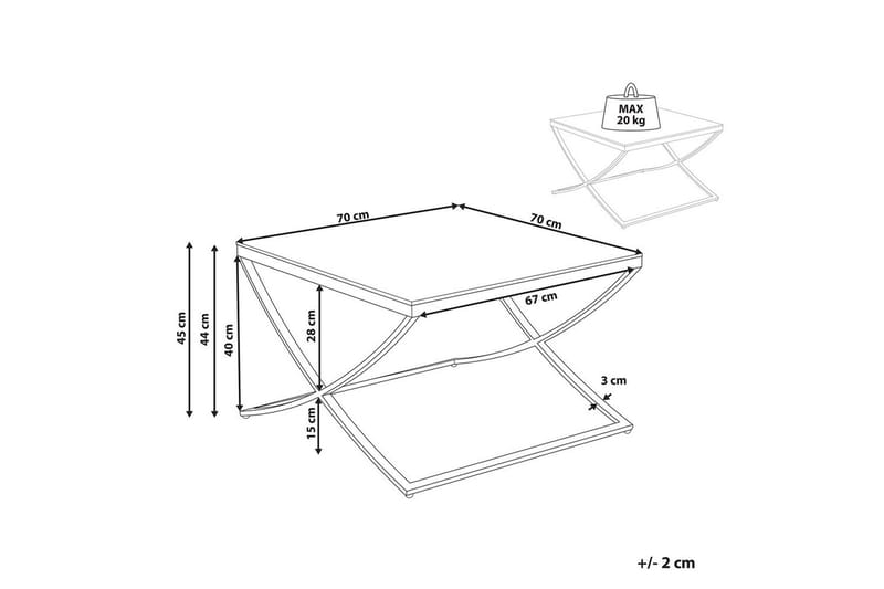 Soffbord Beliani Ringgold GOLD - Møbler - Borde - Sofabord