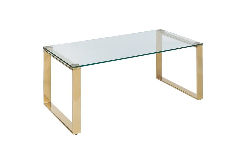 Soffbord Beliani Tilon Guld/transparent GOLD||Transparent - Møbler - Borde - Sofabord