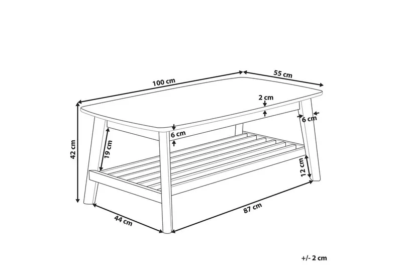 Soffbord Beliani Tulare Light wood - Møbler - Borde - Sofabord