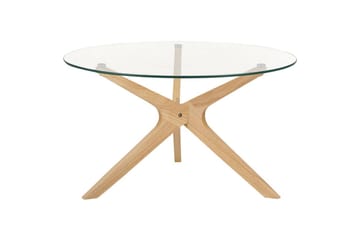 Soffbord Beliani Valley Transparent||Light wood - Møbler - Borde - Sofabord