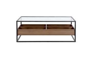 Soffbord Beliani Waco Black||Dark wood - Møbler - Borde - Sofabord