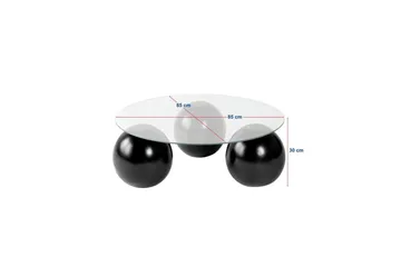 Soffbord Nordure Sibas Soffbord 85 cm Brun - Møbler - Borde - Sofabord
