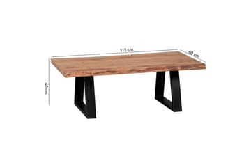 Soffbord Wohnling Mellanfärgat Trä, Svart - Møbler - Borde - Sofabord