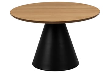 Soli Ø65 cm Rundt Sofabord i Træ med Konisk Fod - Beige - Møbler - Borde - Sofabord