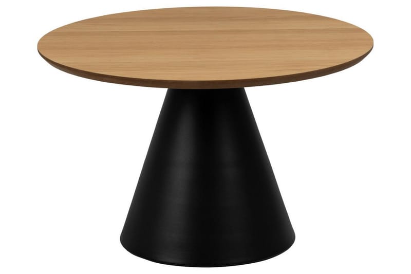Soli Ø65 cm Rundt Sofabord i Træ med Konisk Fod - Beige - Møbler - Borde - Sofabord