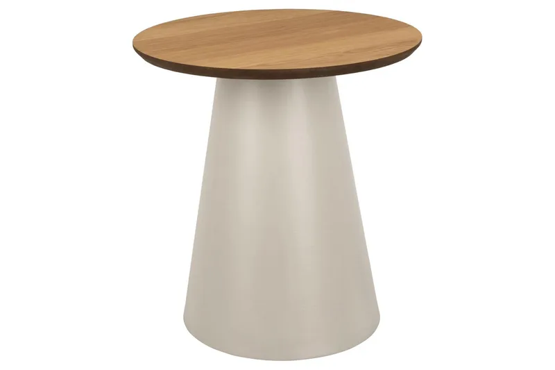 Soli 45 cm Rundt Sofabord i Lyst Træ, Brun