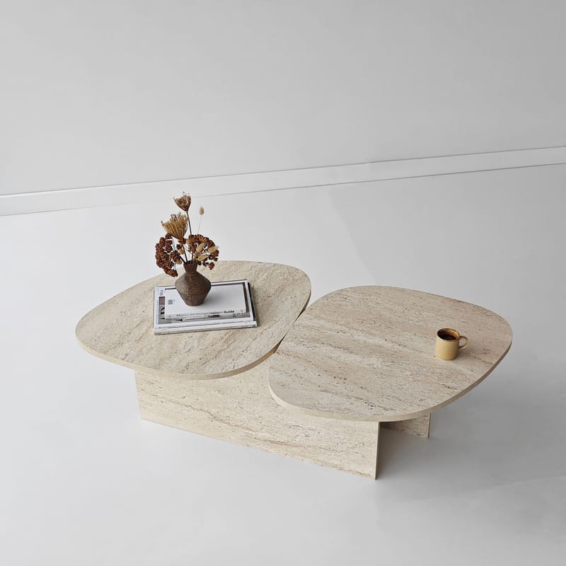 Sovranor sofabord 125 cm - Travertin - Møbler - Borde - Sofabord