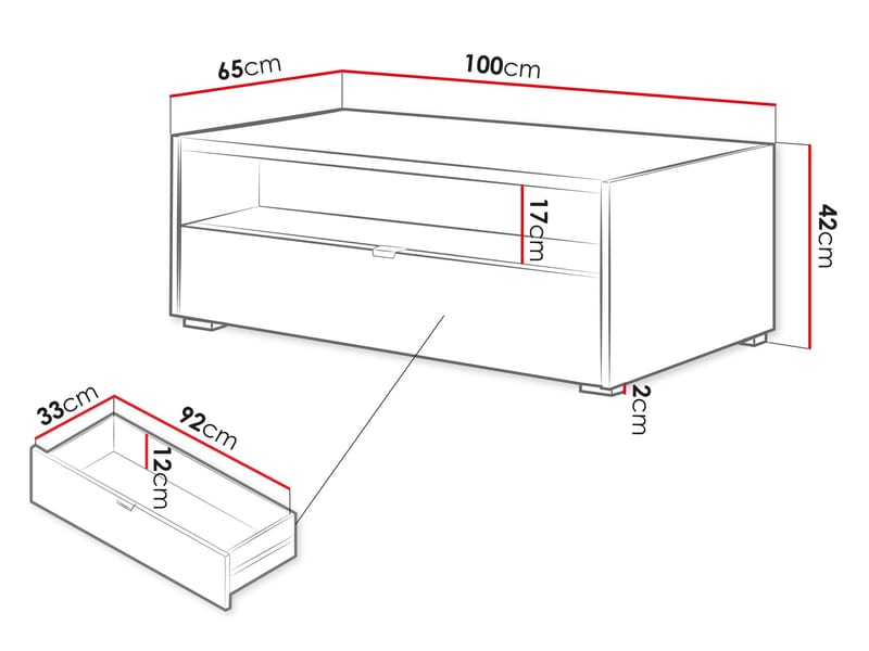 Sovren Sofabord 100 cm - Brun - Møbler - Borde - Sofabord