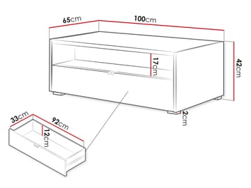 Sovren Sofabord 100 cm - Brun - Møbler - Borde - Sofabord