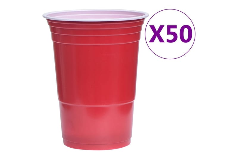 Beer Pong-Sæt 0,5 L Plastik - Beer pong bord