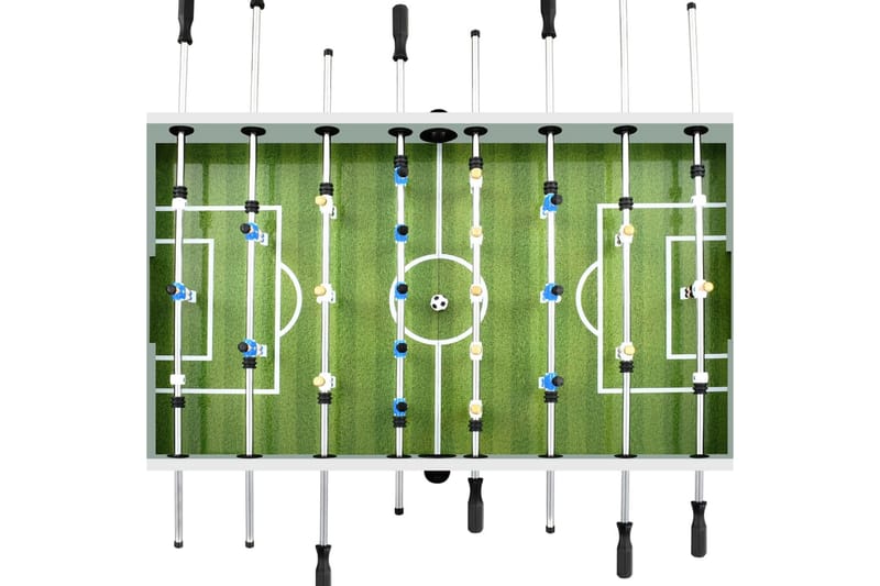 bordfodboldbord 60 kg 140x74,5x87,5 cm hvid - Møbler - Borde - Spilleborde - Bordfodbold