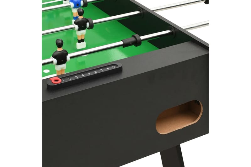 Foldbart bordfodboldbord 121 x 61 x 80 cm sort - Sort - Møbler - Borde - Spilleborde - Bordfodbold