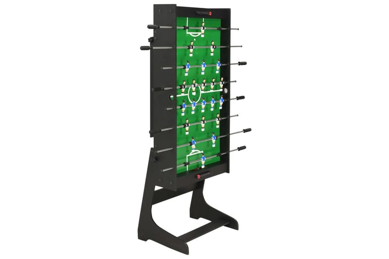 Foldbart bordfodboldbord 121 x 61 x 80 cm sort - Sort - Møbler - Borde - Spilleborde - Bordfodbold