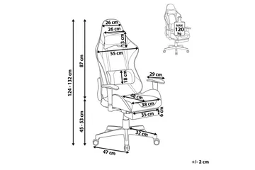 Gamingstol Victory Sort/Hvid - Sort/Hvid - Møbler - Stole & lænestole - Gamer stole