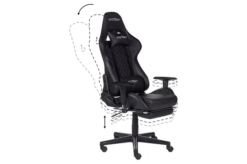 Gamingstol Victory Sort/Hvid - Sort/Hvid - Møbler - Borde - Spilleborde - Pokerbord